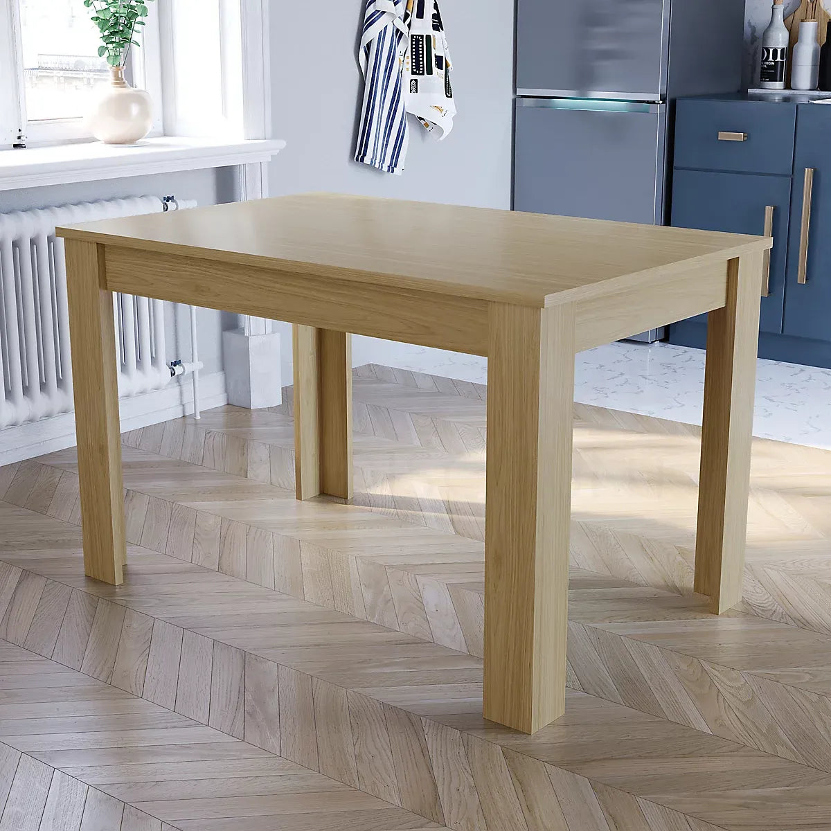 Vida Designs Medina Oak 4 Seater Dining Table Sturdy Family-Furniture Kingdom